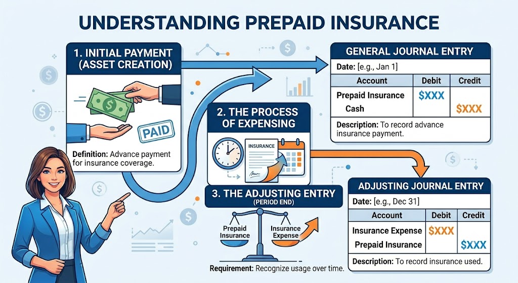 Prepaid Insurance: Definition, Journal Entry, Adjusting Entry & Examples
